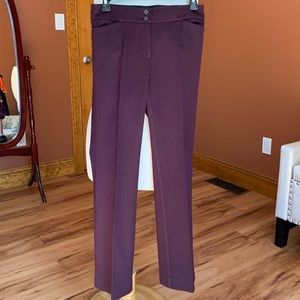 Ann Taylor Loft Petites, sz 2 Julie Boot Cut Trousers, Plum color